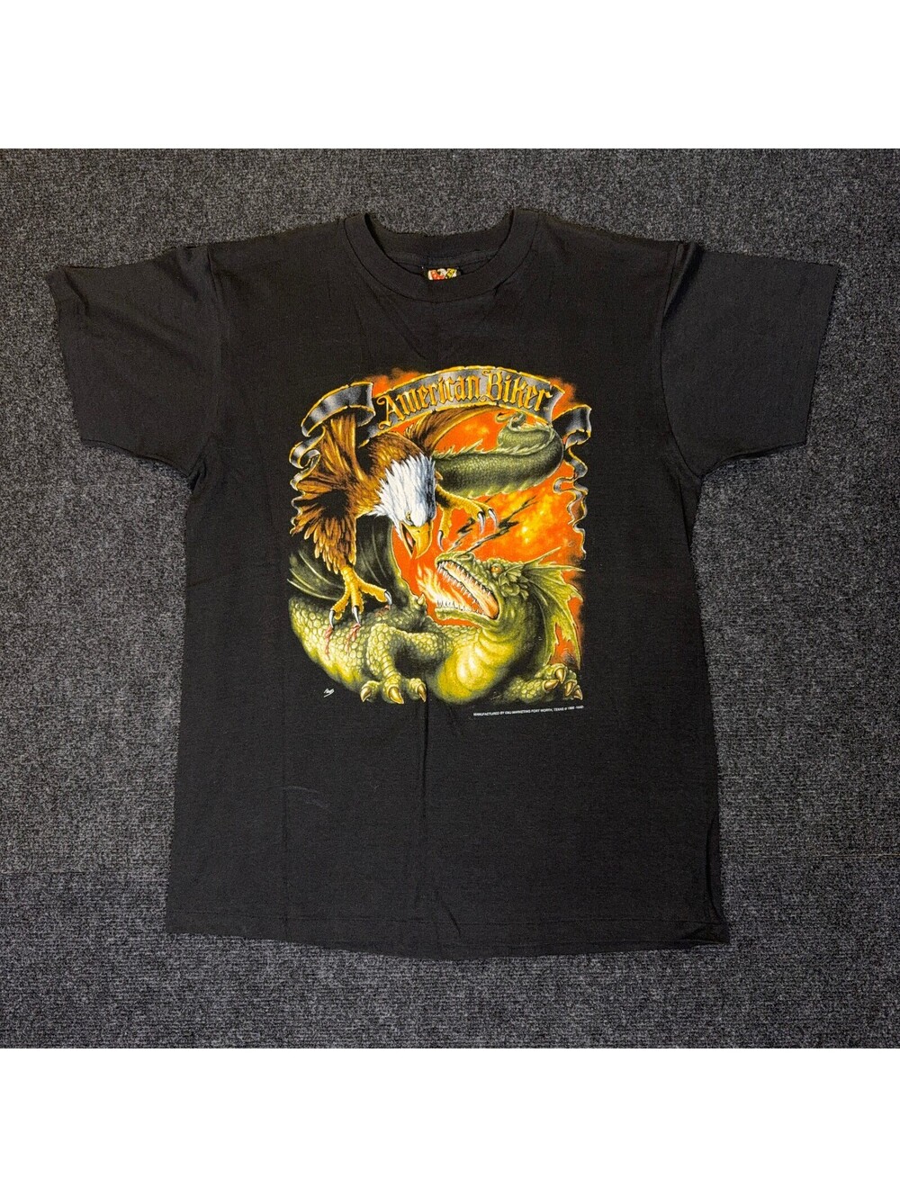 Vintage 1994 Laconia Bike Week Black Graphic T-Shirt Large
